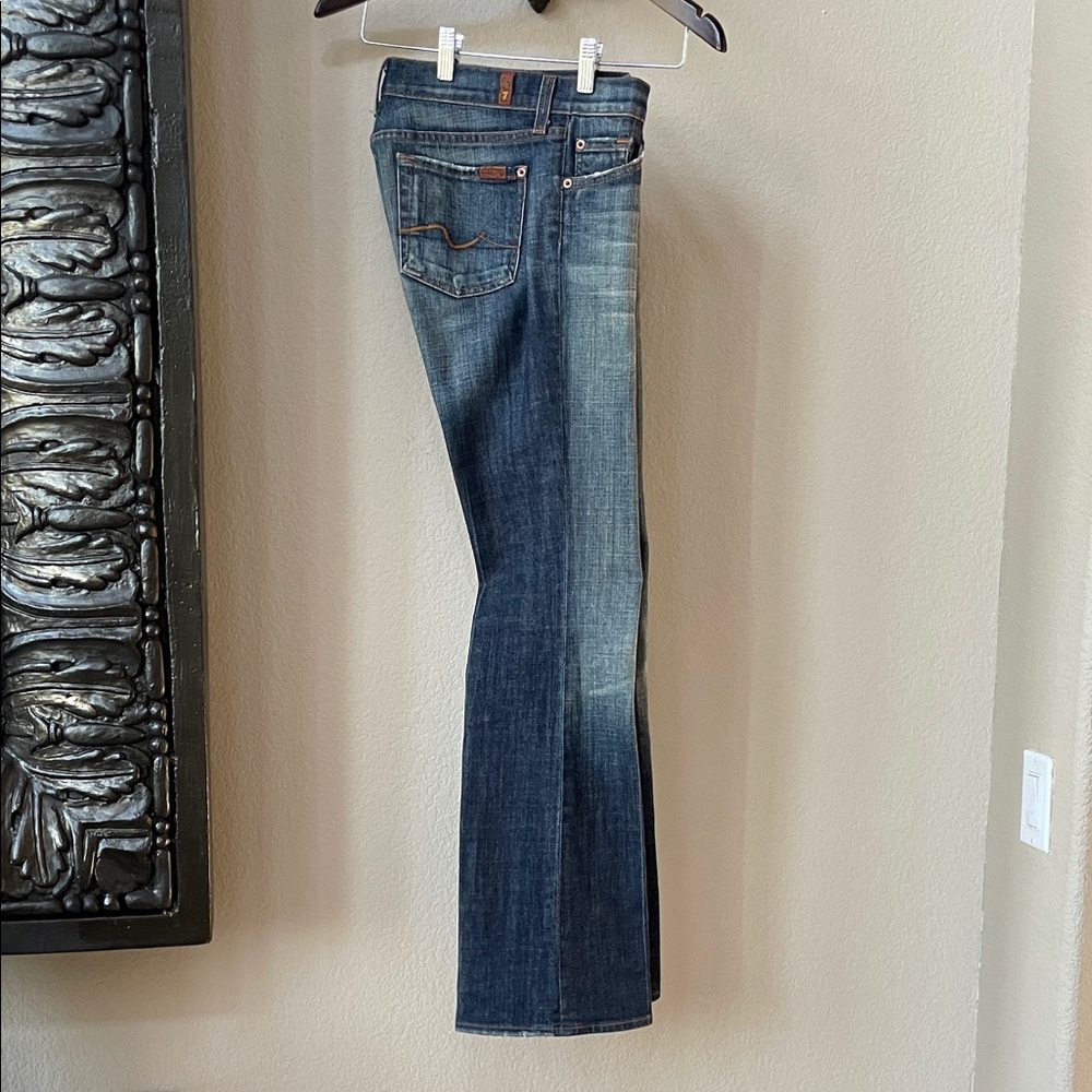 7 For All Mankind Dark Blue Boot Cut Jeans